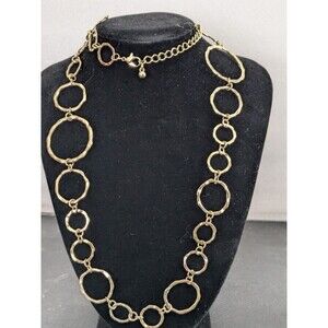 Gold Tone Fashionable Modern Style Necklace